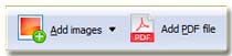 buttons add pdf and image files