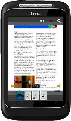 standard flip page app run in Android phone