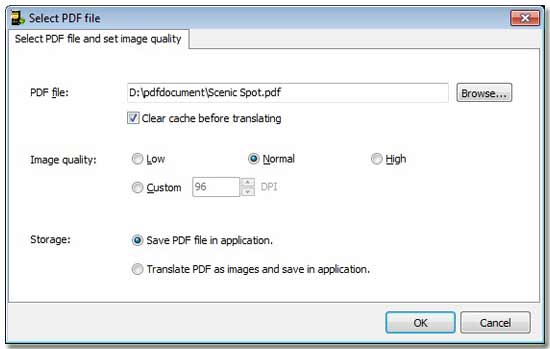 select pdf file