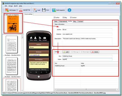 show author information and teach you how to custom basic information