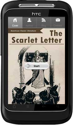 The Scarlet Letter standard  interface with page thumbnails